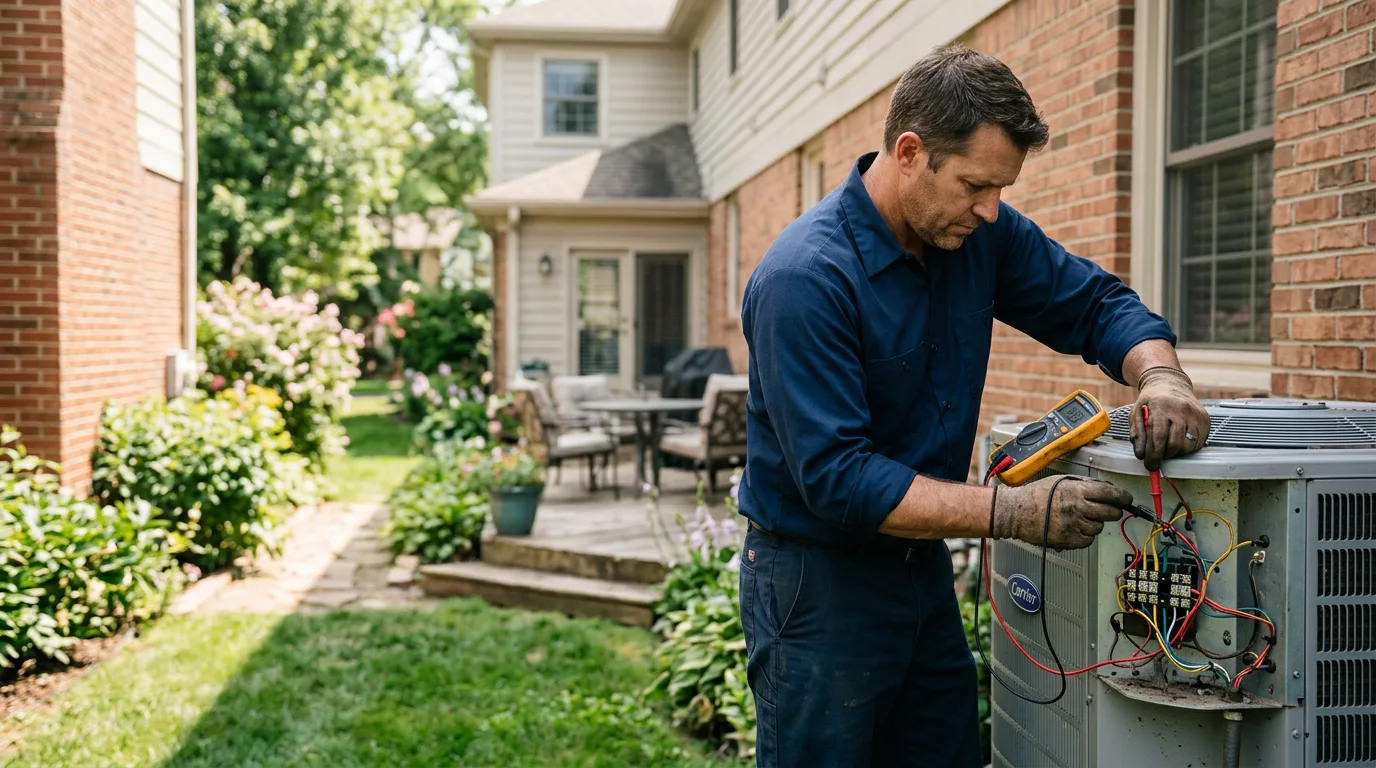 HVAC technician working near Whitesville, NY